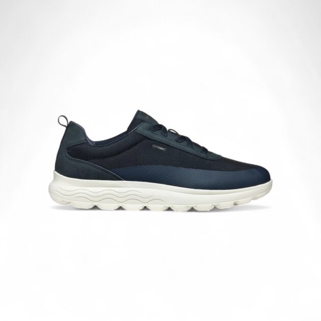 Geox Men's Navy Blue U Spherica A - Mesh + Nbk Synth Laced Fabric Sneaker