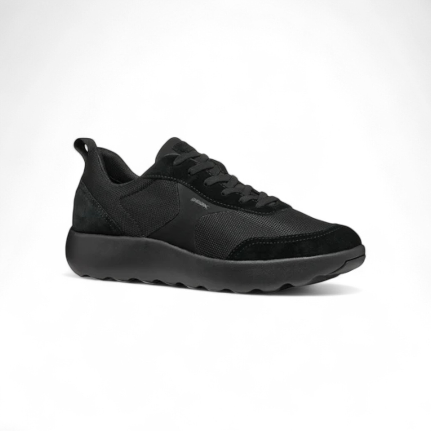 Geox Men's Black U Xtors D -Mesh + Suede Lace-Up Leather Sneaker – Image 2