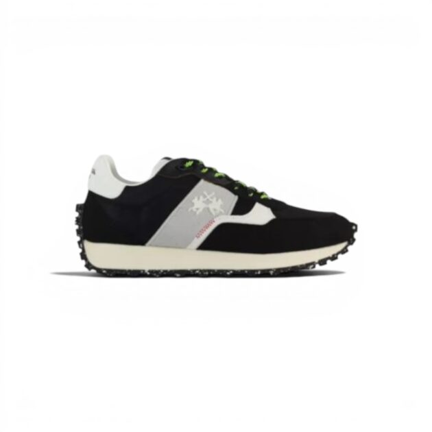 Chaussures LA MARTINA Homme Sneakers trendy NERO Tissu hommes basquettes REF: LFM231-030-4330